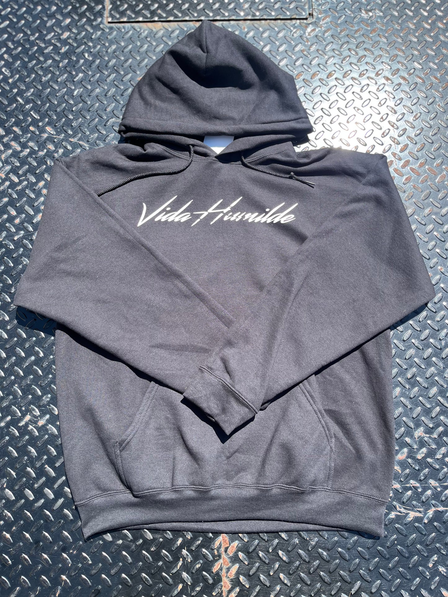 Black Vida humilde hoodie