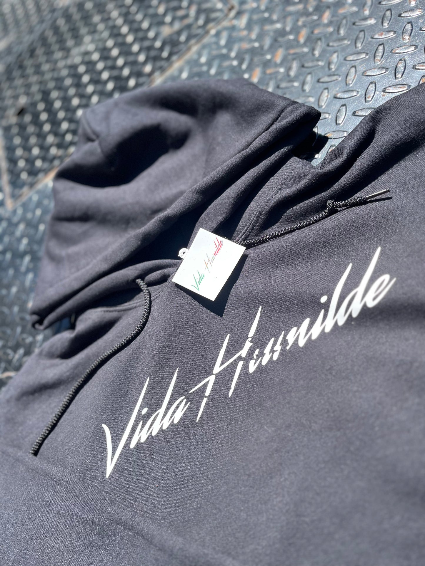Black Vida humilde hoodie